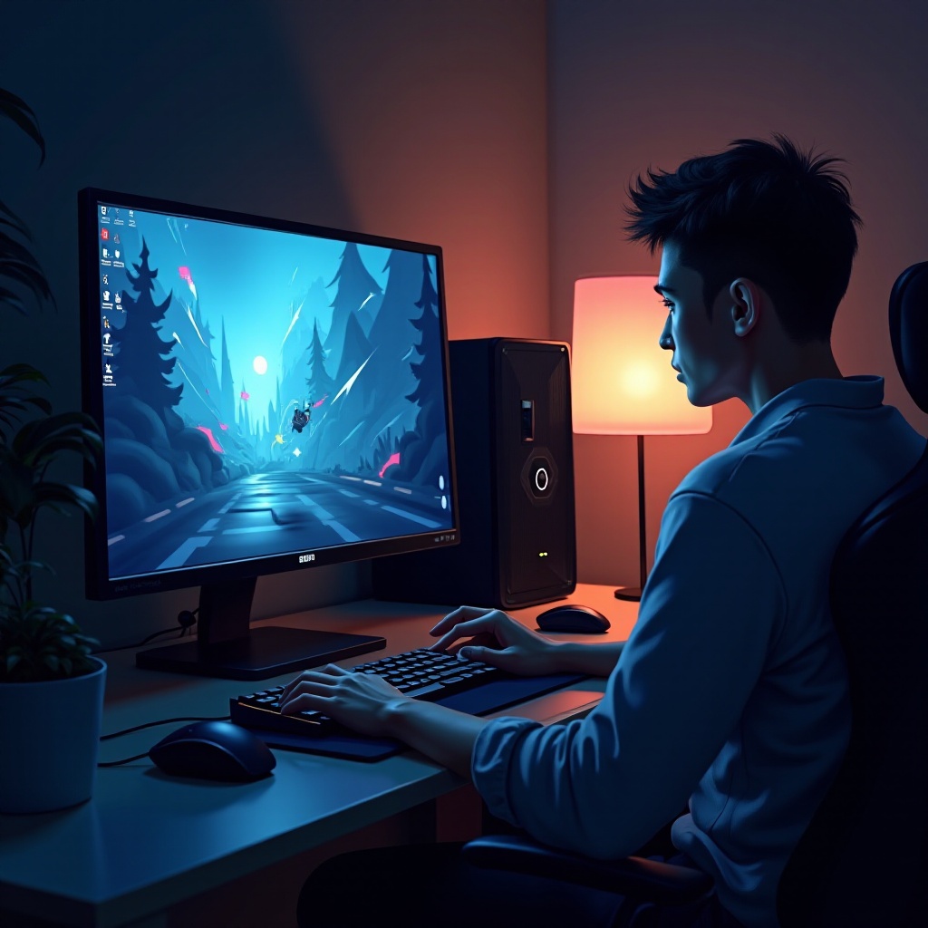 الشاشة الوامضة عند لعب الألعاب