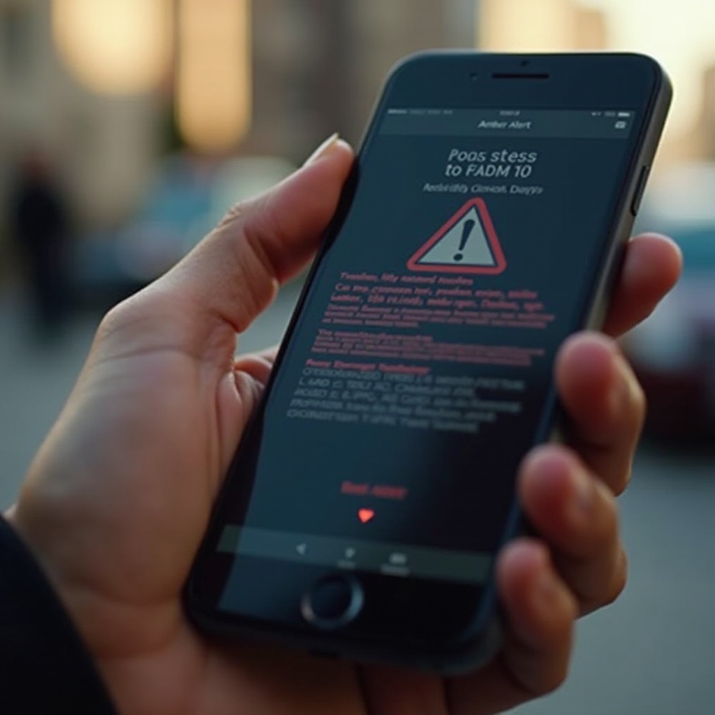 какво е amber предупреждение на iphone