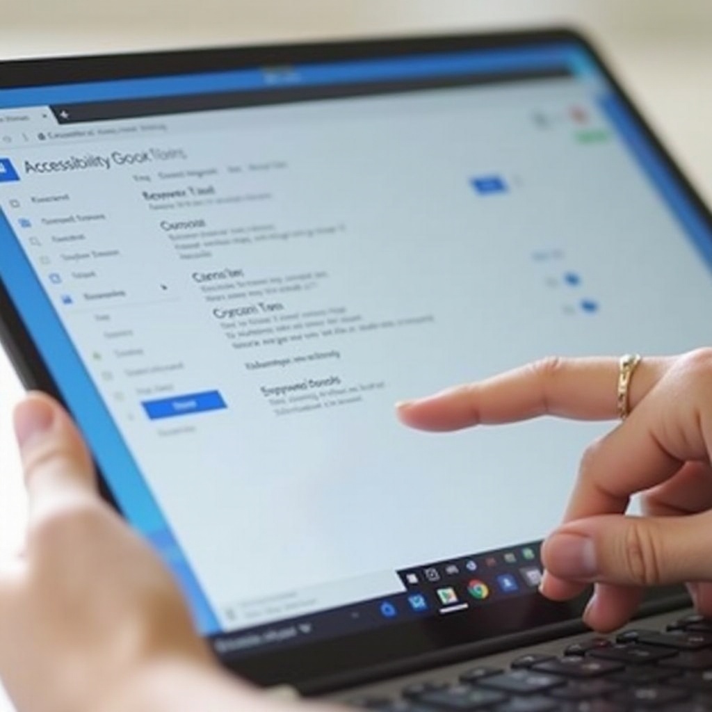 как да промените курсора на chromebook без разширение