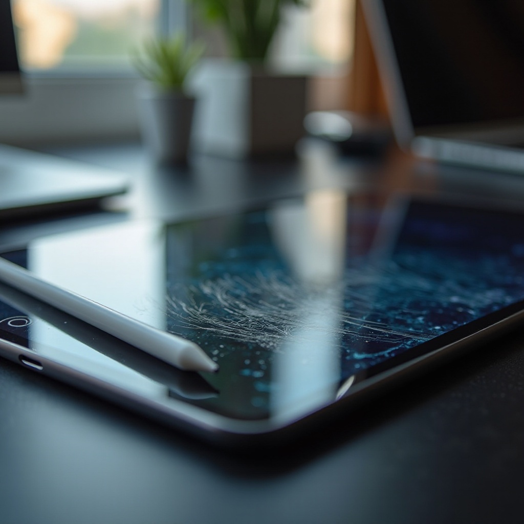 zgârietură pe ecranul iPad Pro