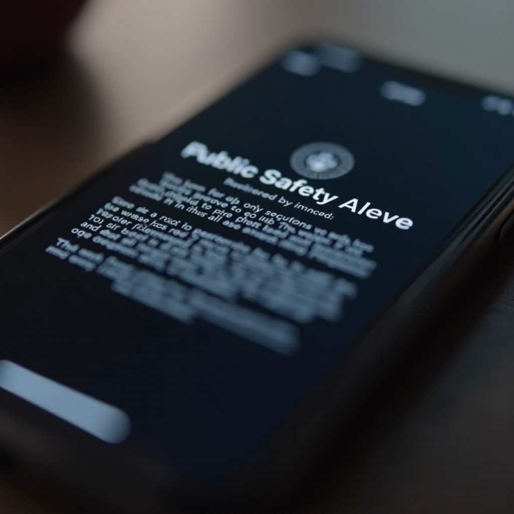 ce înseamnă alerta de siguranță publică pe iPhone
