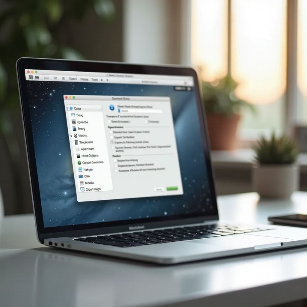 gdzie jest ustawienie oszczędzania energii na MacBooku Pro