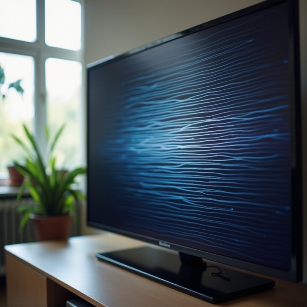 линии на екрана на телевизора Vizio