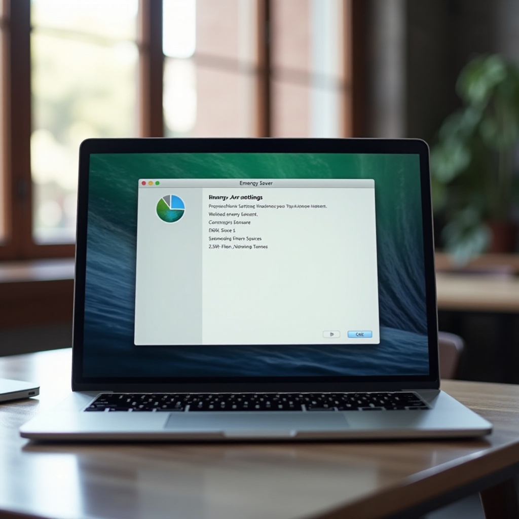 gdzie jest ustawienie oszczędzania energii na MacBooku Pro